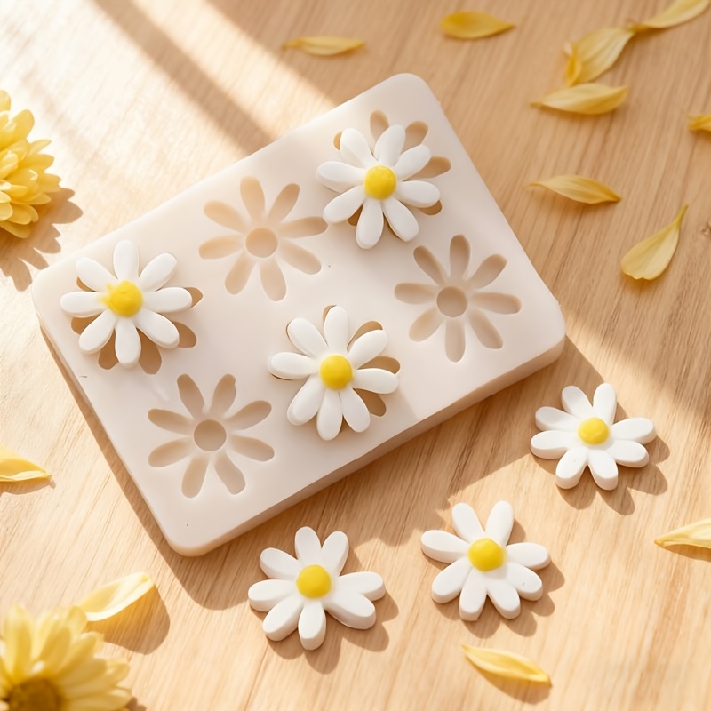 Melt Pour Soap Base - 1 Stück 3D Gänseblümchen Sonnenblumen Silikonform