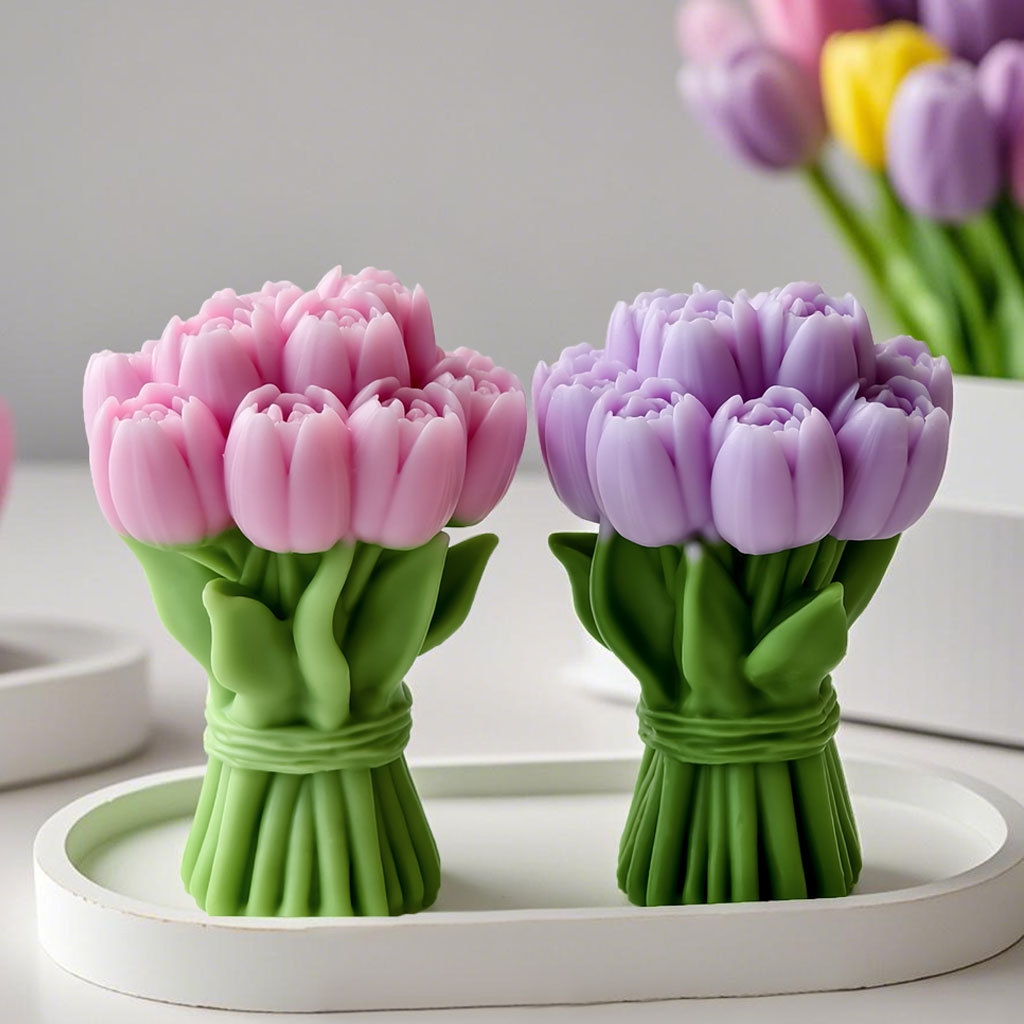 Soap Making Fragrance - Valentinstag Geschenk Tulpe Bouquet Silikon Form