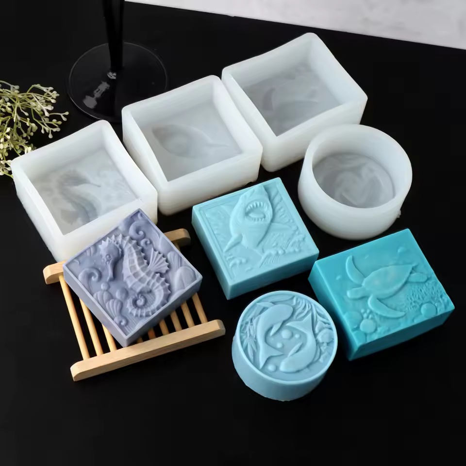 Soap Making Home - 3D Seepferdchen Silikon-Seifenform DIY Meeresschildkröte Hai
