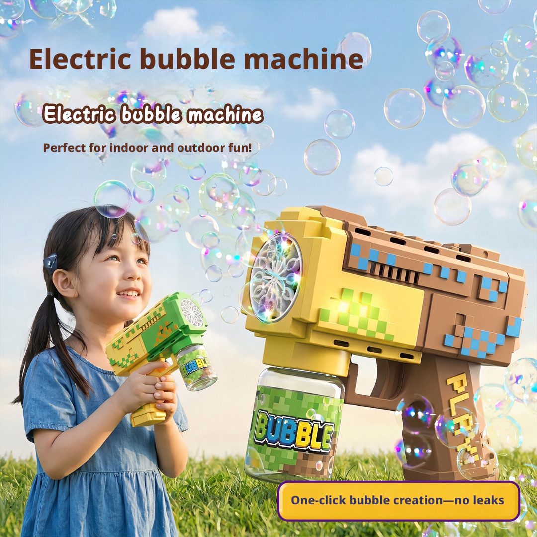 Soap Making Game - Kinder-Seifenblasenmaschine, Vollautomatische Seifenblasenpistole, Automatischer Seifenblasenbläser, Outdoor-Spielzeug