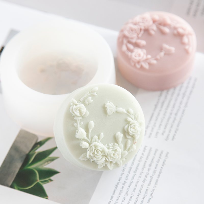 Runde Form Rose Blume handgema – Soap Making Chemical Bewertung und Preis
